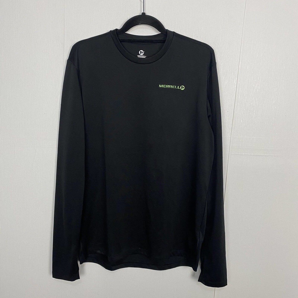 Merrell Select Wick Activewear Women’s Black Thumb Slit Sleeve Top Size Medium
